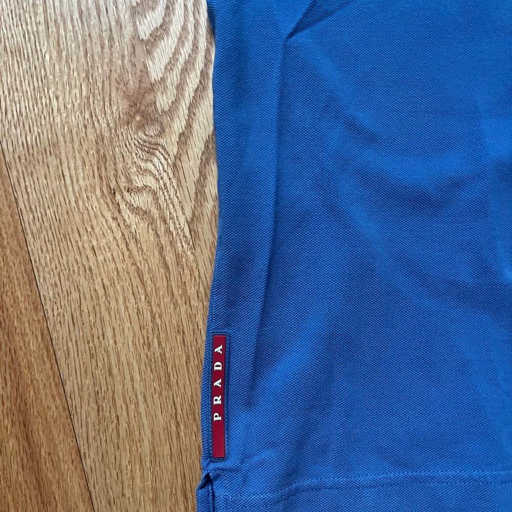 Prada Blue and Maroon Polo Shirt - Picture 2 of 4